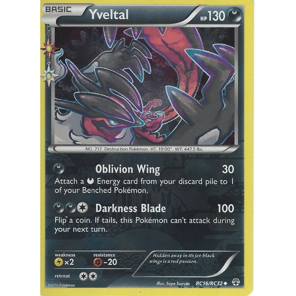 POKEMON GENERATION RADIANT COLLECTION - YVELTAL RC16/RC32 HOLO