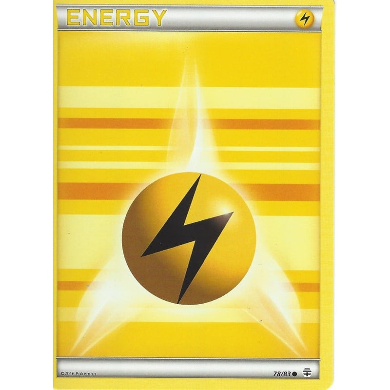 pokemon generations card POKEMON GENERATIONS CARD - LIGHTNING/ELECTRIC ENERGY 78/83