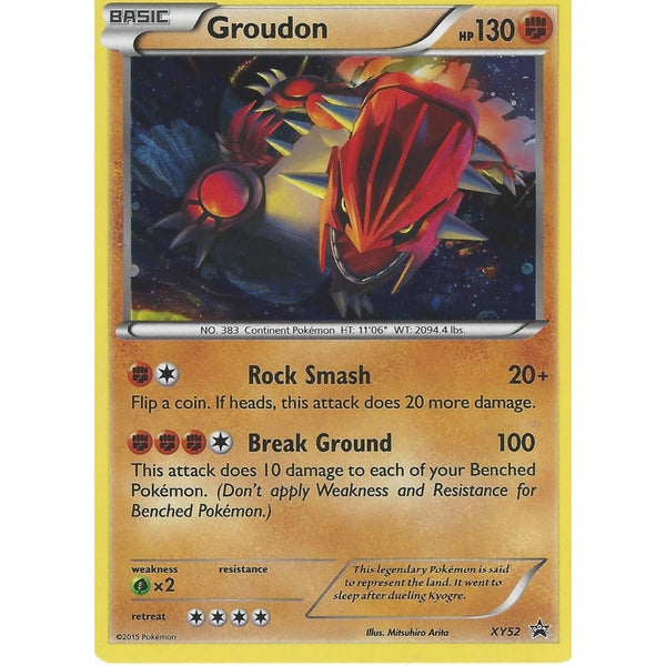 Pokemon GROUDON - Holo - XY52 -  BLACK STAR PROMO