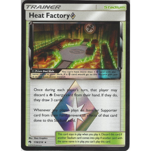 Pokemon Heat Factory Prism Star - 178/214 - Rare Holo Card - SM8 Lost Thunder