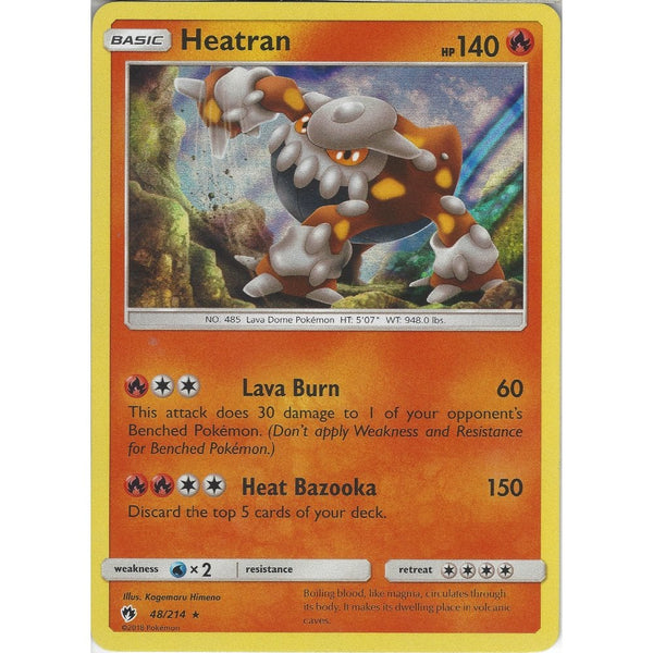 Pokemon Heatran - 48/214 - Rare Holo Card - SM8 Lost Thunder