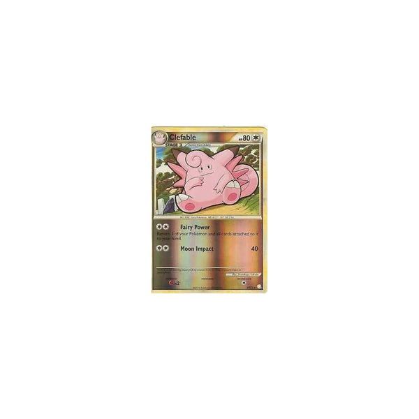 POKEMON HGSS - CLEFABLE 3/123 - RARE - Reverse Holo
