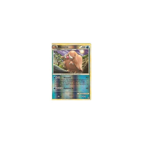 Pokemon HGSS Triumphant: PILOSWINE 48/102 - Reverse Holo