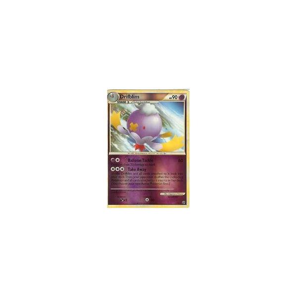 Pokemon HGSS Undaunted: DRIFBLIM 12/90 RARE - Reverse Holo
