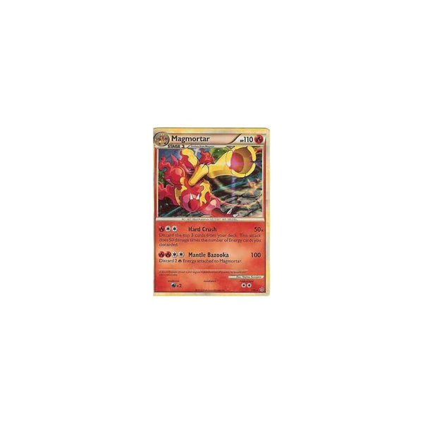 Pokemon HGSS Unleashed: MAGMORTAR 2/95 RARE - HOLO