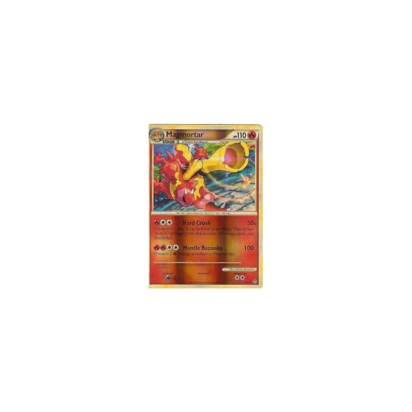 Pokemon HGSS Unleashed: MAGMORTAR 2/95 RARE - Reverse Holo