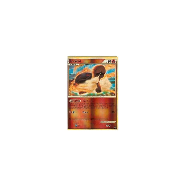 Pokemon HGSS Unleashed: TORKOAL 25/95 RARE - Reverse Holo