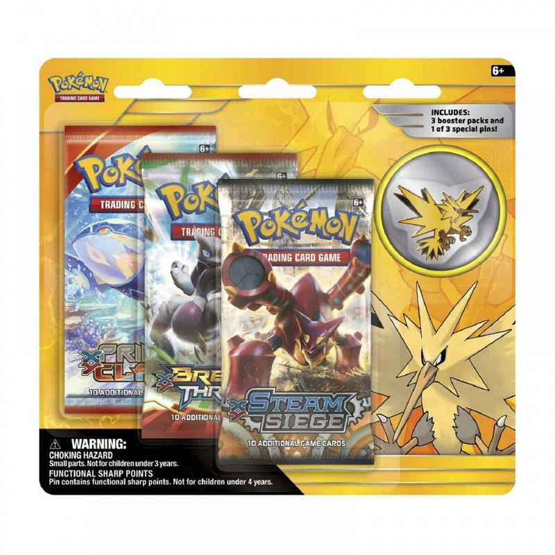 Pokemon: Legendary 3 Pack Blister - Zapdos - 3 Boosters + Pin Badge - Recaptured LTD Pokemon: Legendary 3 Pack Blister - Zapdos - 3 Boosters + Pin Badge - Recaptured LTD