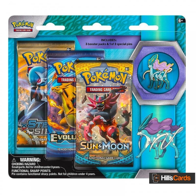 Pokemon: Legendary Beasts - Suicune: 3 Pack Pin Blister - Triple Booster