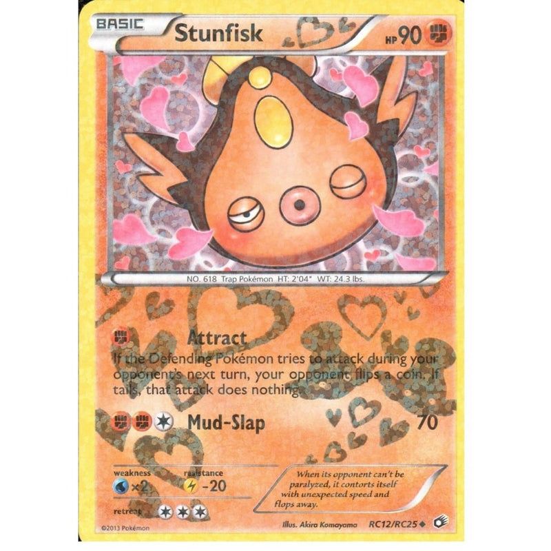 POKEMON Legendary Treasures - RADIANT COLLECTION - STUNFISK RC12/RC25 - Recaptured LTD POKEMON Legendary Treasures - RADIANT COLLECTION - STUNFISK RC12/RC25 - Recaptured LTD