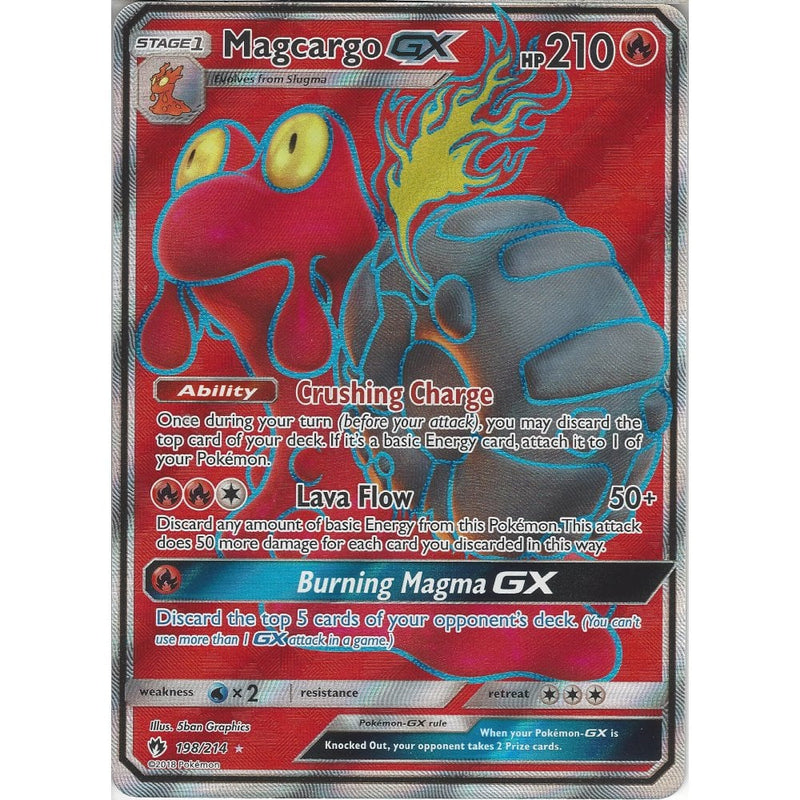 Pokemon Magcargo GX - 198/214 - Rare Ultra Card - SM8 Lost Thunder - Recaptured LTD Pokemon Magcargo GX - 198/214 - Rare Ultra Card - SM8 Lost Thunder - Recaptured LTD