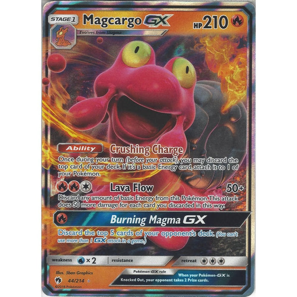 Pokemon Magcargo GX - 44/214 - Rare Holo GX Card - SM8 Lost Thunder