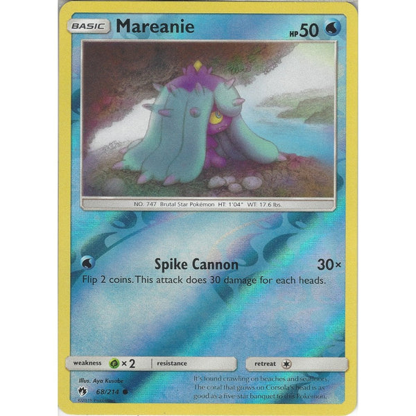Pokemon Mareanie - 68/214 - Common Reverse Holo Card - SM8 Lost Thunder