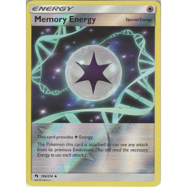 Pokemon Memory Energy - 194/214 - Uncommon Reverse Holo Card - SM8 Lost Thunder
