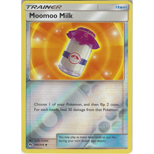 Pokemon Moomoo Milk - 185/214 - Uncommon Reverse Holo Card - SM8 Lost Thunder
