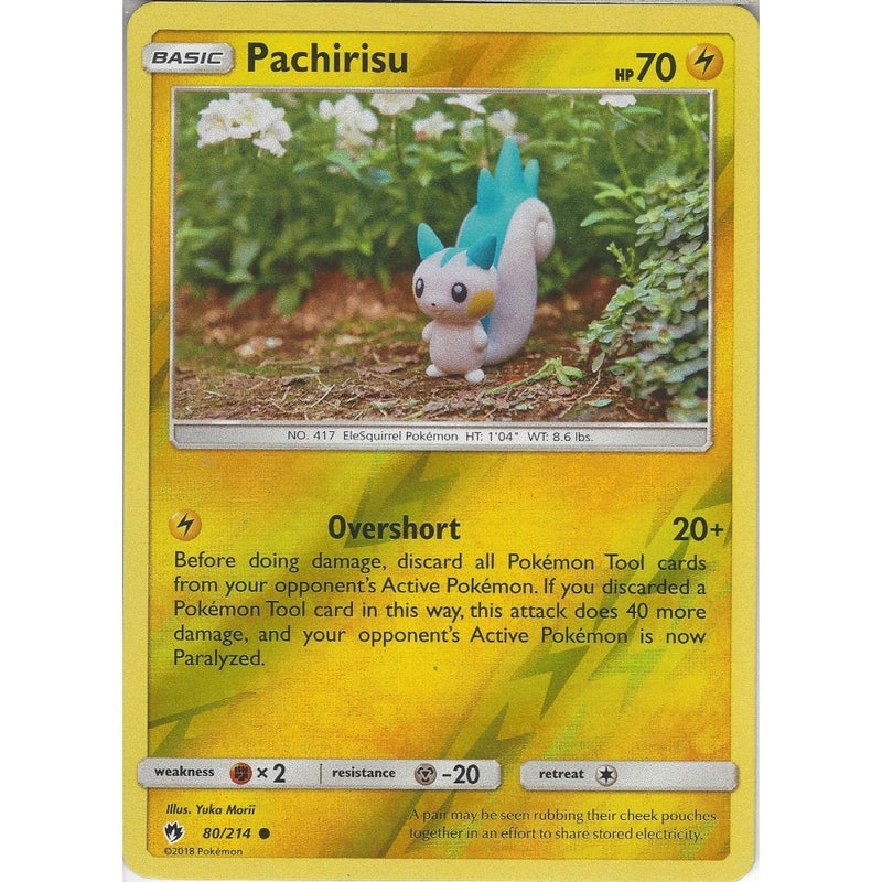 Pokemon Pachirisu - 80/214 - Common Reverse Holo Card - SM8 Lost Thund - Recaptured LTD Pokemon Pachirisu - 80/214 - Common Reverse Holo Card - SM8 Lost Thund - Recaptured LTD