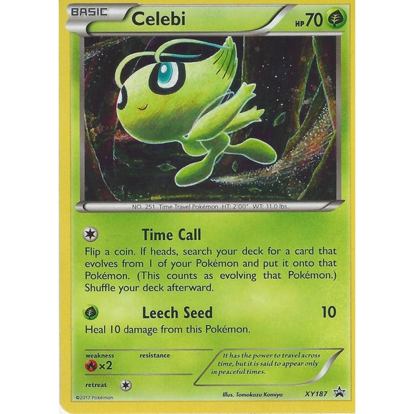 POKEMON PROMO CARD: CELEBI - XY187 - BLACK STAR PROMO HOLO