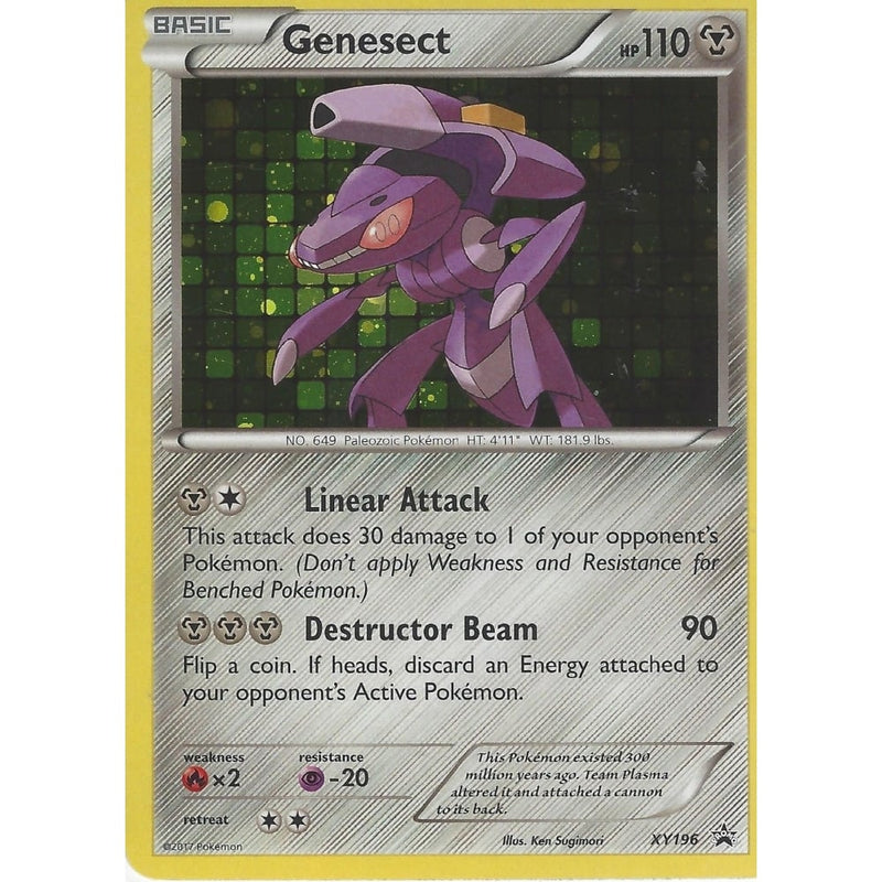 POKEMON PROMO CARD: GENESECT - XY196 - BLACK STAR PROMO HOLO - Recaptured  LTD