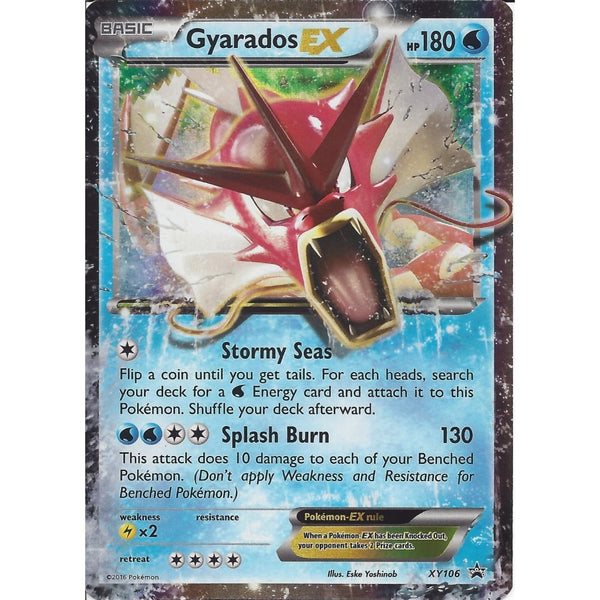 POKEMON PROMO CARD GYARADOS XY106 HALF ART HOLO - BLACK STAR