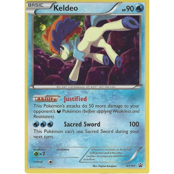 POKEMON PROMO CARD: KELDEO - XY191 - BLACK STAR PROMO HOLO