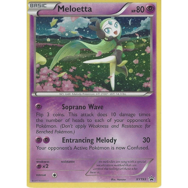 POKEMON PROMO CARD: MELOETTA - XY193 - BLACK STAR PROMO HOLO