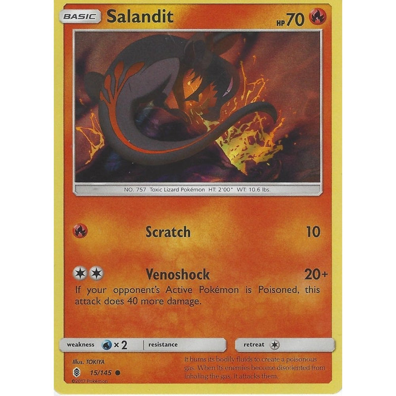 Pokemon PROMO CARD: SALANDIT - 15/145 - Holo