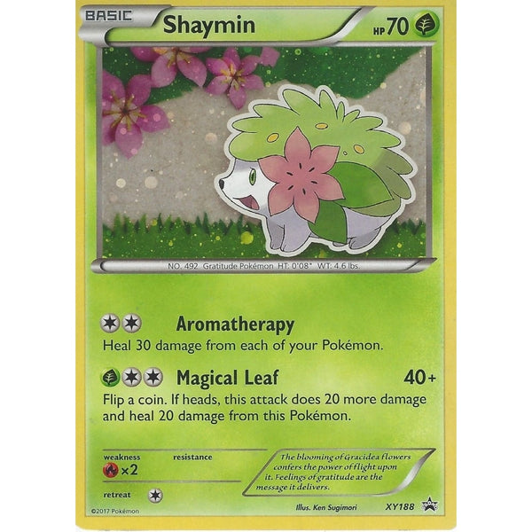 POKEMON PROMO CARD: SHAYMIN - XY188 - BLACK STAR PROMO HOLO