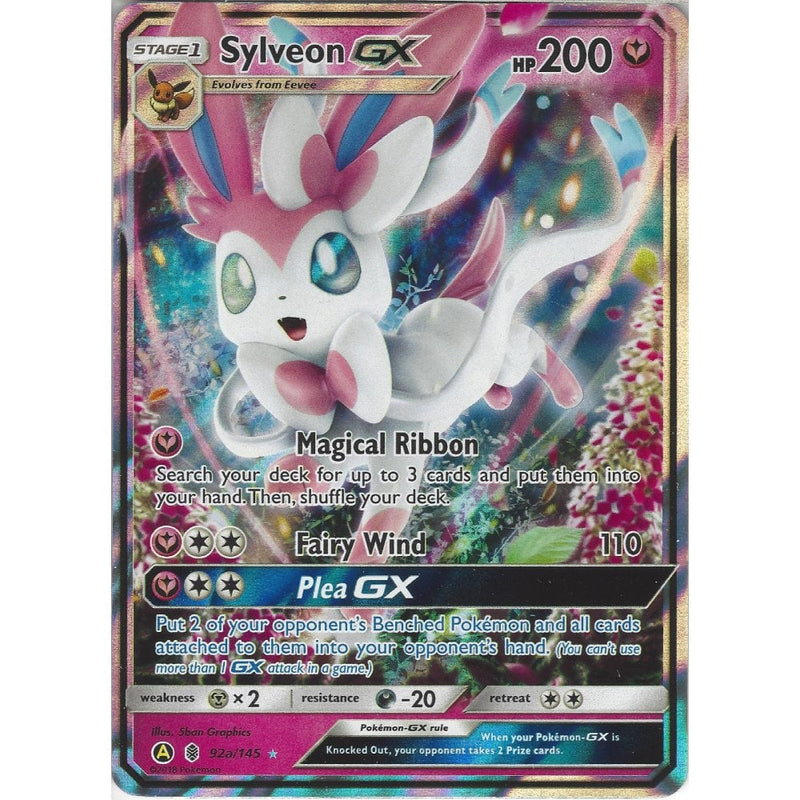 Pokemon Promo Card: Sylveon GX - 92a/145 - Rare Holo GX - Recaptured LTD Pokemon Promo Card: Sylveon GX - 92a/145 - Rare Holo GX - Recaptured LTD