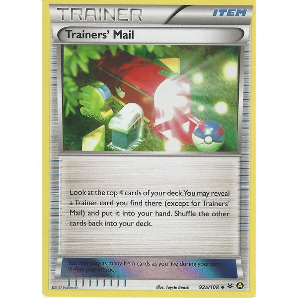 Pokemon PROMO CARD: TRAINER'S MAIL - Trainer - 92a/108 - Holo