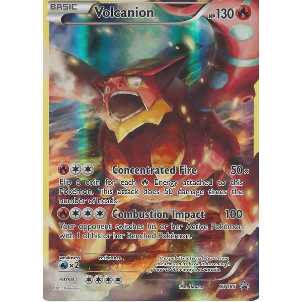 POKEMON PROMO CARD: VOLCANION - XY185 - FULL ART BLACK STAR PROMO HOLO