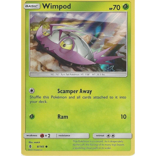 Pokemon PROMO CARD: WIMPOD - 8/145 - Holo