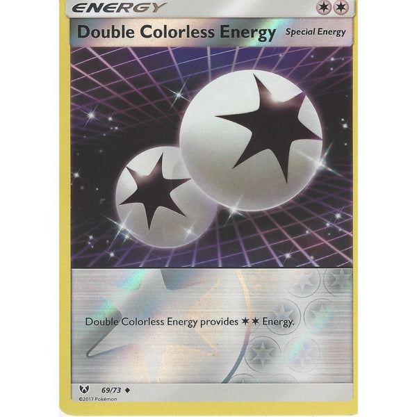 Pokemon Shinig Legends Card: DOUBLE COLORLESS ENERGY - 69/73 - Reverse Holo