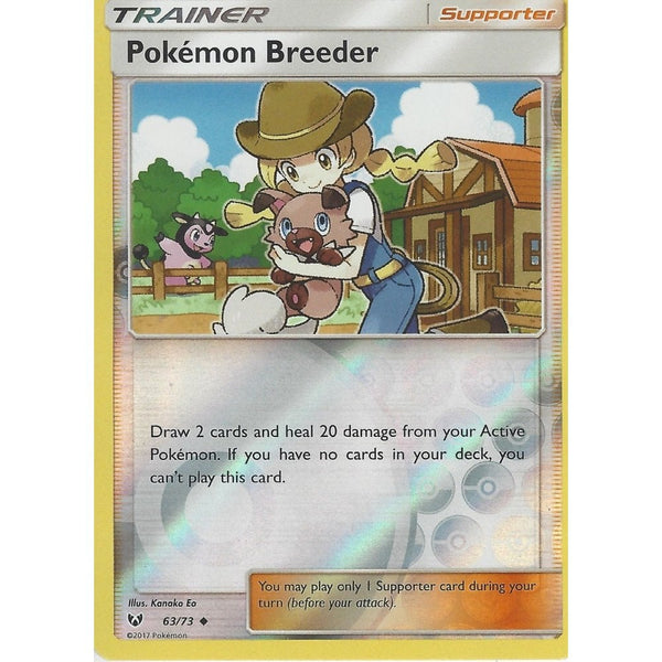 Pokemon Shinig Legends Card: Pokemon BREEDER - Trainer - 63/73 - Reverse Holo