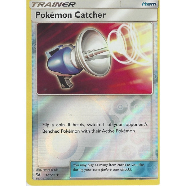 Pokemon Shinig Legends Card: Pokemon CATCHER - Trainer - 64/73 - Reverse Holo