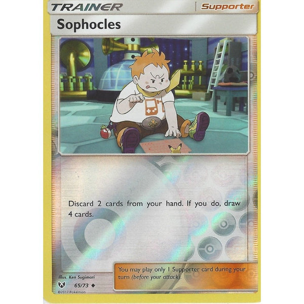 Pokemon Shinig Legends Card: SOPHOCLES - Trainer - 65/73 - Reverse Holo
