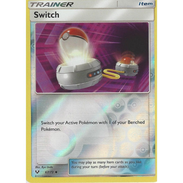Pokemon Shinig Legends Card: SWITCH - Trainer - 67/73 - Reverse Holo