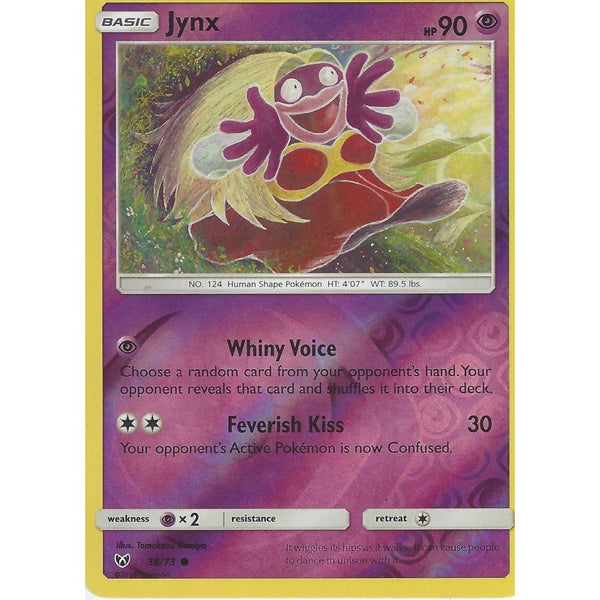 Pokemon Shining Legends Card: JYNX - 38/73 - Reverse Holo