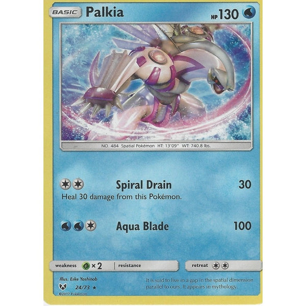 Pokemon Shining Legends Card: PALKIA - 24/73 - Rare Holo