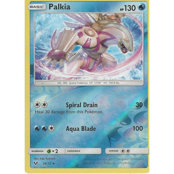 Pokemon Shining Legends Card: PALKIA - 24/73 - Rare Reverse Holo