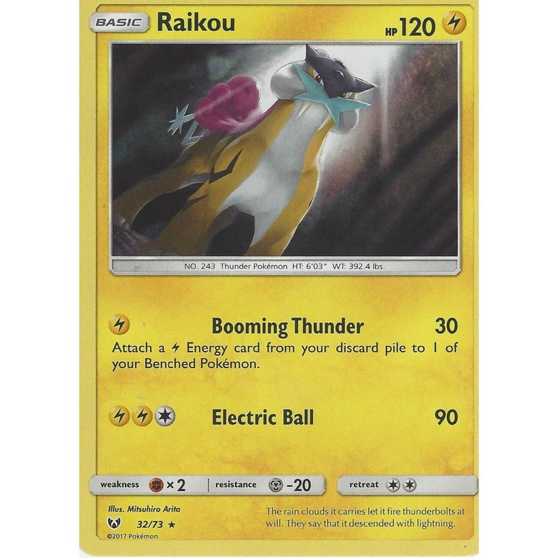 Pokemon Shining Legends Card: RAIKOU - 32/73 - Rare Holo - Recaptured LTD Pokemon Shining Legends Card: RAIKOU - 32/73 - Rare Holo - Recaptured LTD