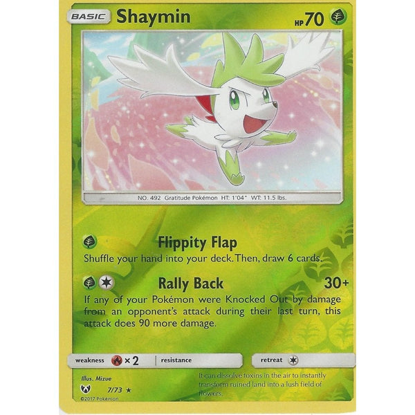 Pokemon Shining Legends Card: SHAYMIN - 7/73 - Rare Reverse Holo