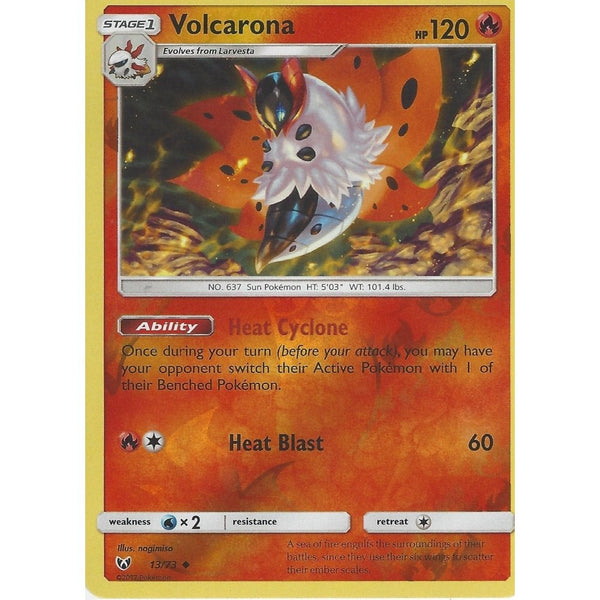 Pokemon Shining Legends Card: VOLCARONA - 13/73 - Reverse Holo