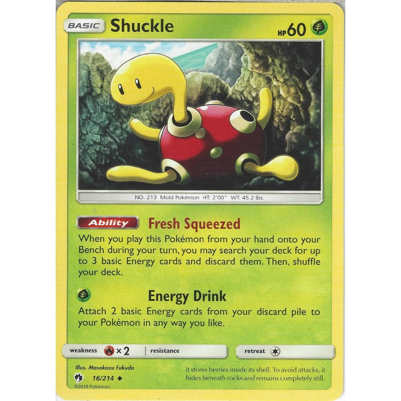 lost thunder pokemon cards Pokemon Shuckle - 16/214 - Uncommon Card - SM8 Lost Thunder