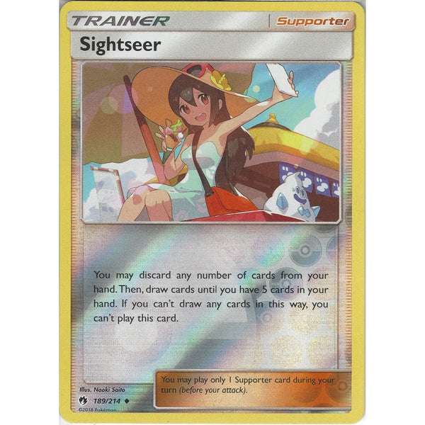 Pokemon Sightseer - 189/214 - Uncommon Reverse Holo Card - SM8 Lost Thunder