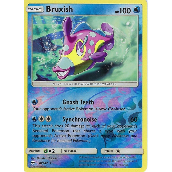 Pokemon SM-3 Burning Shadows: BRUXISH - 38/147 - Reverse Holo