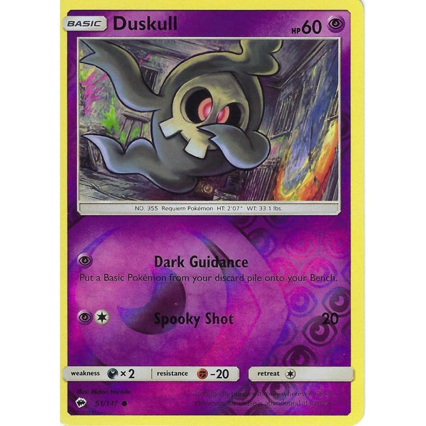 Pokemon SM-3 Burning Shadows: DUSKULL - 51/147 - Reverse Holo