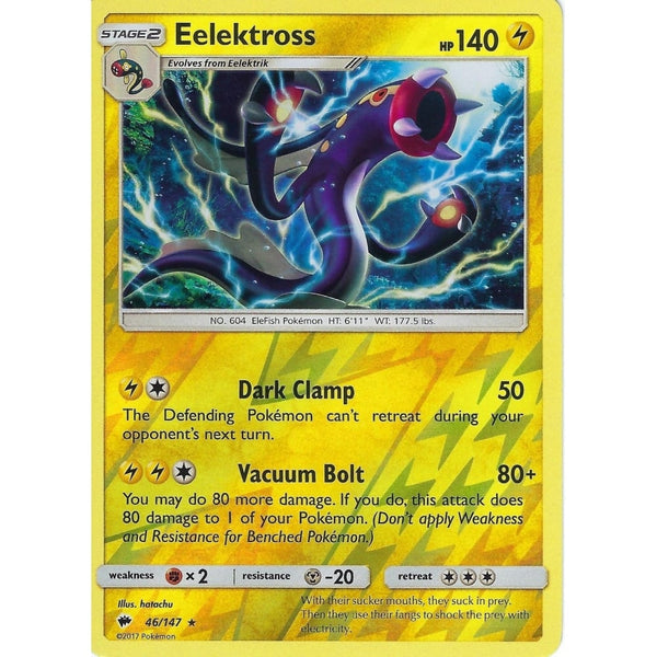 Pokemon SM-3 Burning Shadows: EELEKTROSS - 46/147 - Reverse Holo
