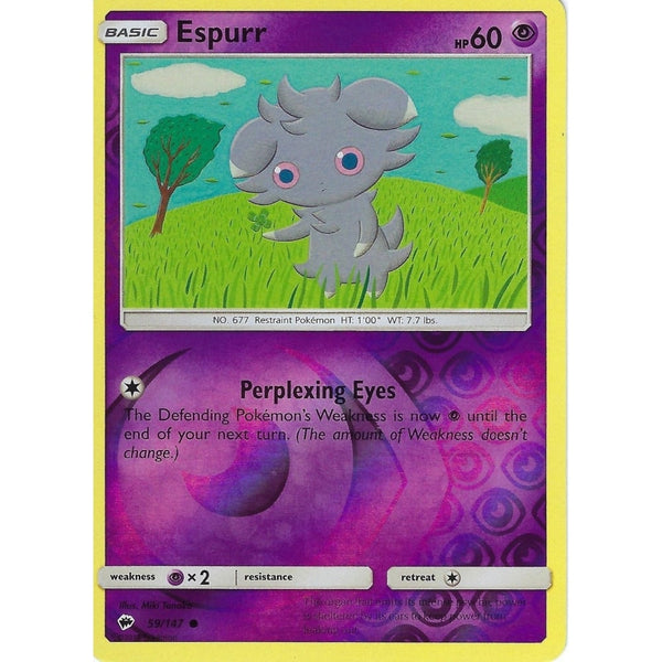 Pokemon SM-3 Burning Shadows: ESPURR - 59/147 - Reverse Holo