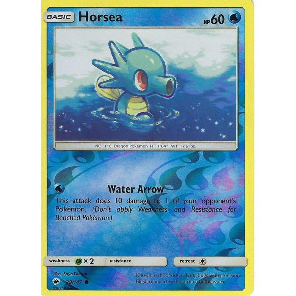 Pokemon SM-3 Burning Shadows: HORSEA - 29/147 - Reverse Holo