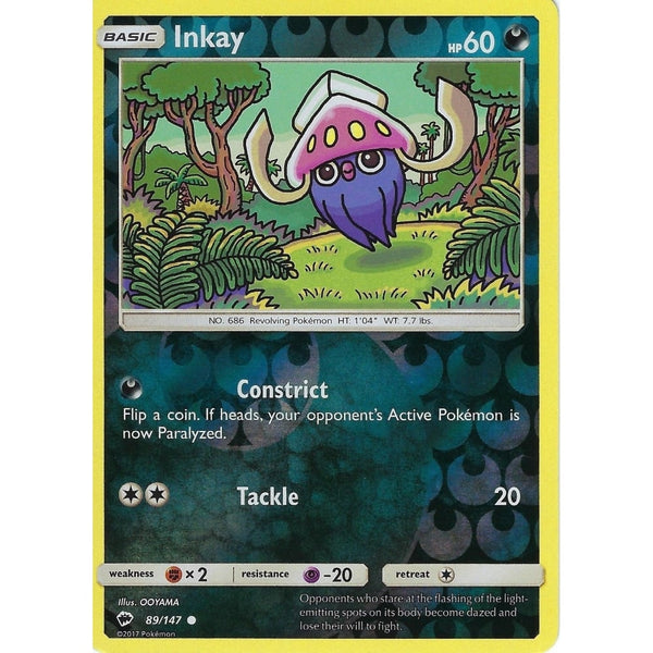 Pokemon SM-3 Burning Shadows: INKAY - 89/147 - Reverse Holo